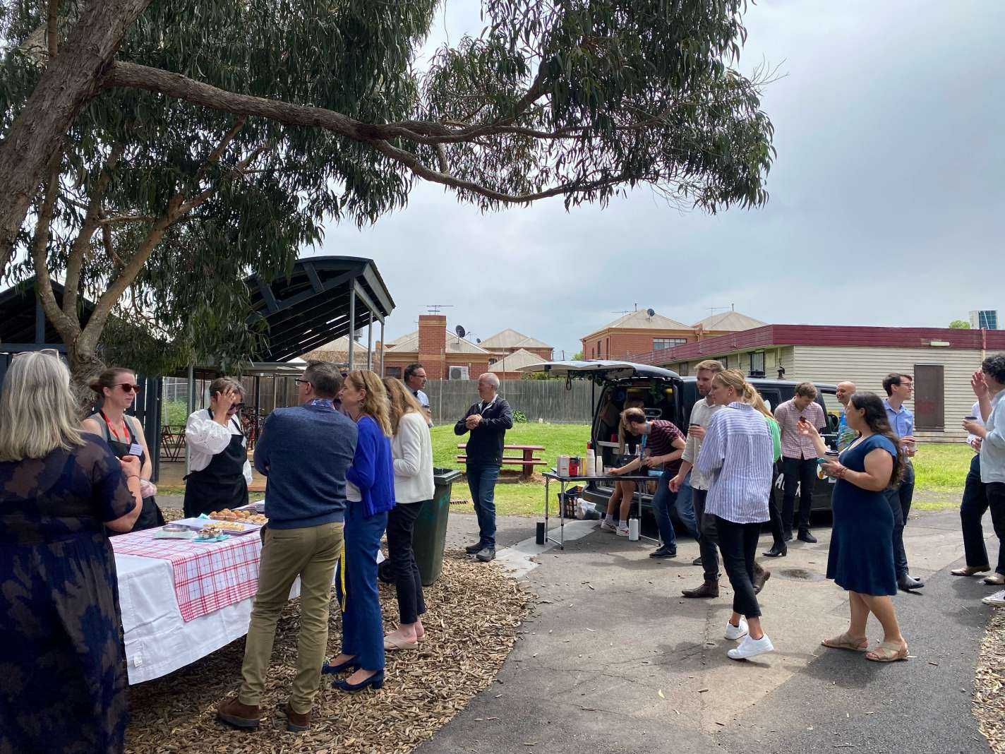 Pasco coffee van and teachers