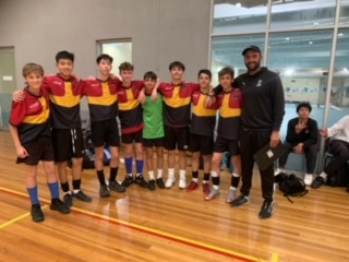 Coach Pablo with the team Joss Briggs, Christian Endekov, Avison Hoang, Brody Knight, Dion Lazarovski, Zeca Mok, Jake Pilovski, Thomas Royal, Filip Todoroski