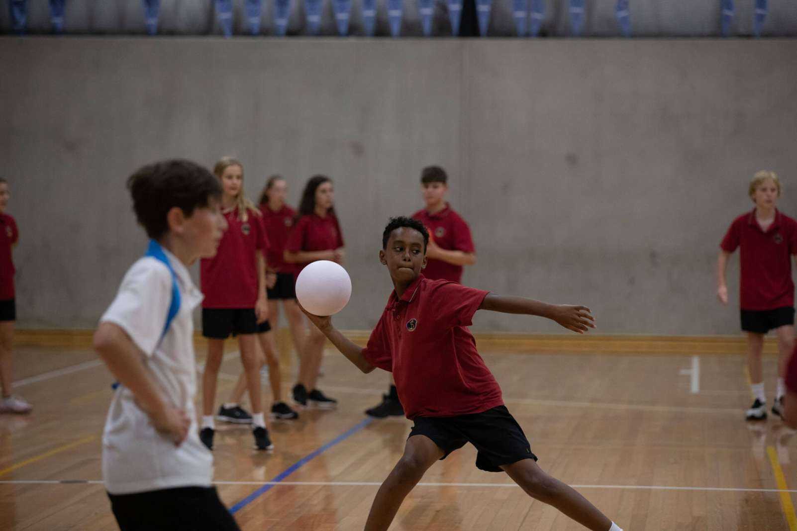 Sport student dodgeball reduce
